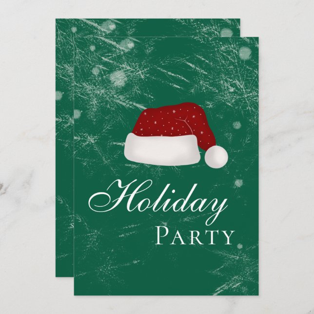 Invitación Invierno de Gorras Navidades de vacaciones de Sant (Anverso / Reverso)