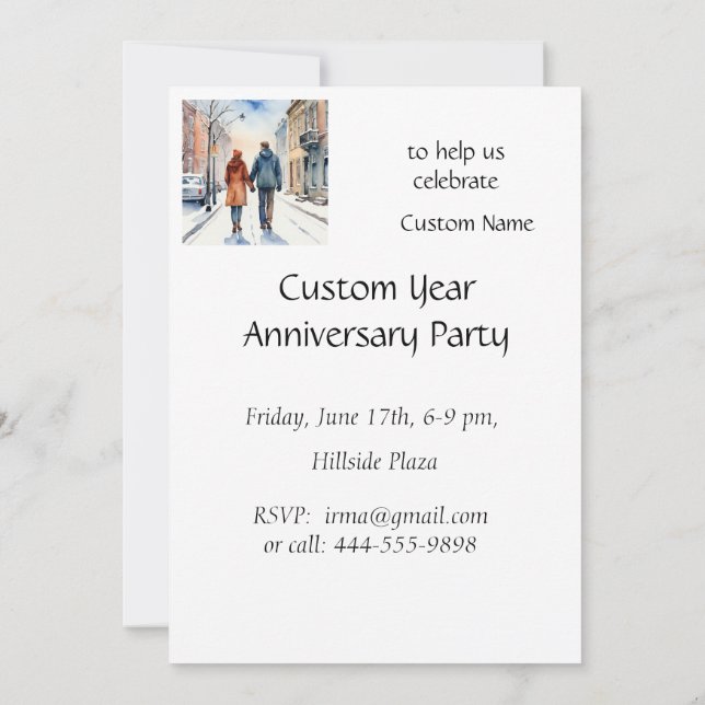 Invitación Invierno de la pareja de Navidades de invierno (Reverso)