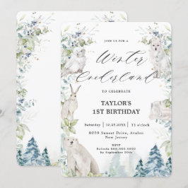 Invitación Invierno de los Animales Árticos Terranova Primer 