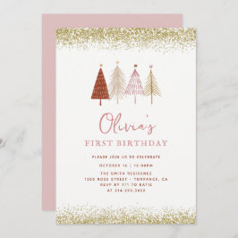 Invitación Invierno de Navidad Chica de Wonderland Primer cum