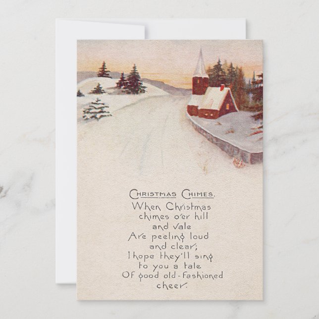 Invitación Invierno de nieve cristiana de la Iglesia (Anverso)