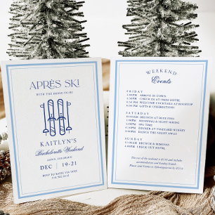 Invitación Invierno de nieve en temporada de esquí Bacheloret