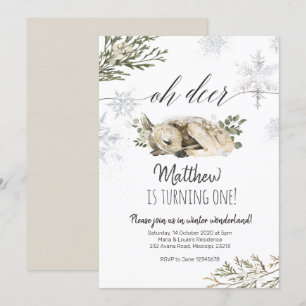 Invitación Invierno de Oh Deer