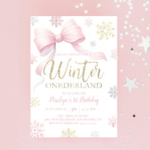 Invierno de Onederland Primer cumpleaños Copo de n