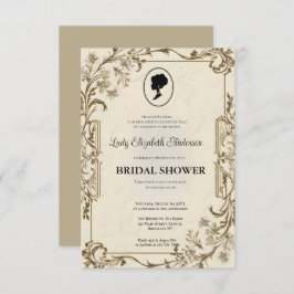 Invitación invierno de regencia dorado Bridgerton Bridal Show