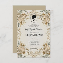 Invitación invierno de regencia dorado Bridgerton Bridal Show