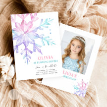 Invierno de Snowflake Wonderland Chica rosado cump