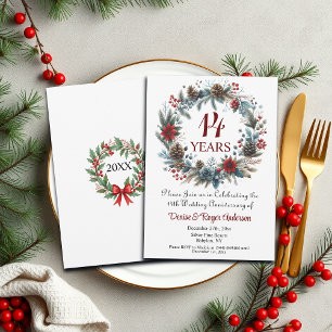Invitación Invierno del 14° Aniversario del Boda