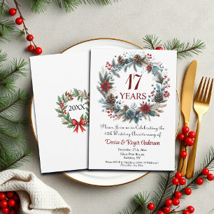 Invitación Invierno del 17° Aniversario del Boda