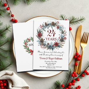 Invitación Invierno del 24° Aniversario del Boda