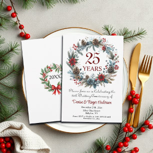 Invitación Invierno del 25° aniversario de Boda de Plata