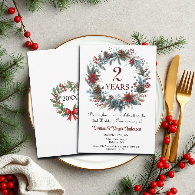 Invitación Invierno del 2° Aniversario Boda (Subido por el creador)