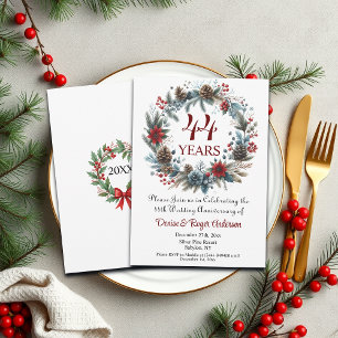 Invitación Invierno del 44° Aniversario Boda
