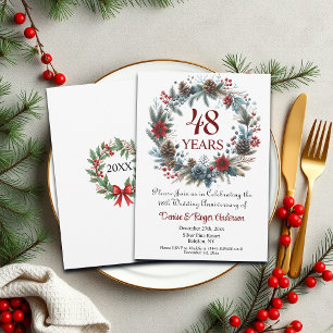 Invitación Invierno del 48° aniversario Boda