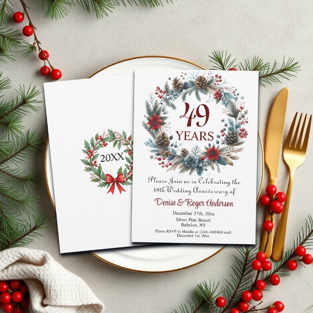 Invitación Invierno del 49° Aniversario del Boda (Subido por el creador)