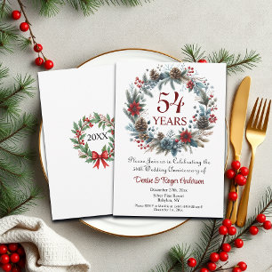 Invitación Invierno del 54° Aniversario Boda
