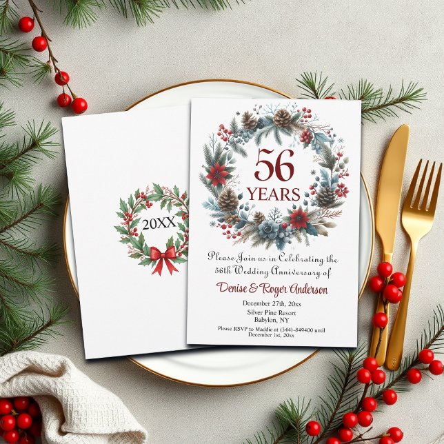 Invitación Invierno del 56° Aniversario Boda (Subido por el creador)