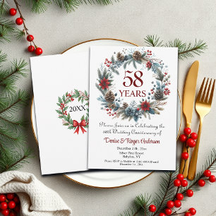 Invitación Invierno del 58° Aniversario Boda