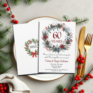 Invitación Invierno del 60° Aniversario del Boda del Diamante