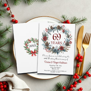 Invitación Invierno del 69° Aniversario del Boda