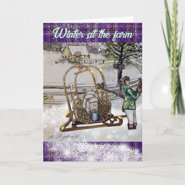 Invitación invierno en la granja (Anverso)