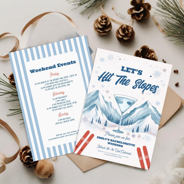 Invitación Invierno en las laderas fin de semana de la fiesta (Subido por el creador)