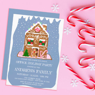 Invitación Invierno Gingerbread Candy House Corporate Holiday