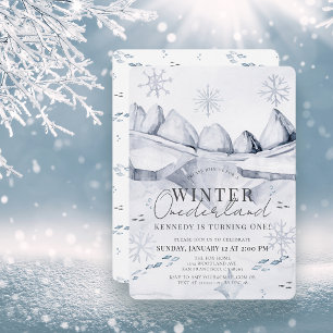 Invitación Invierno La escena del Ártico de Onederland Primer