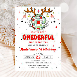 Invitación Invierno maravilloso fiesta de cumpleaños de Navid