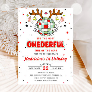 Invitación Invierno maravilloso fiesta de cumpleaños de Navid