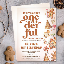 Invitación Invierno maravilloso Navidades fiesta de cumpleaño