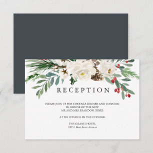 Invitación Invierno Místico   Enclosure de RECEPCIÓN de BODAS