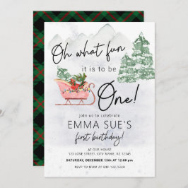 Invitación Invierno Oh Qué Navidades divertidos Sleigh Primer