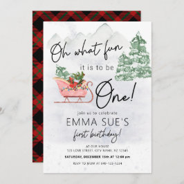 Invitación Invierno Oh Qué Navidades divertidos Sleigh Primer