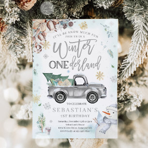 Invitación Invierno ONEderland Camión de Invierno de Plata Mu