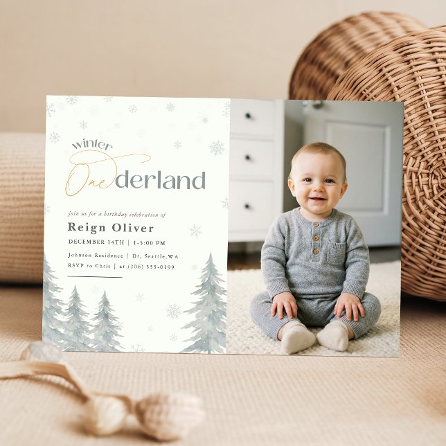 Invitación Invierno Onederland Copo de Nieve Cumpleaños 1 (Subido por el creador)