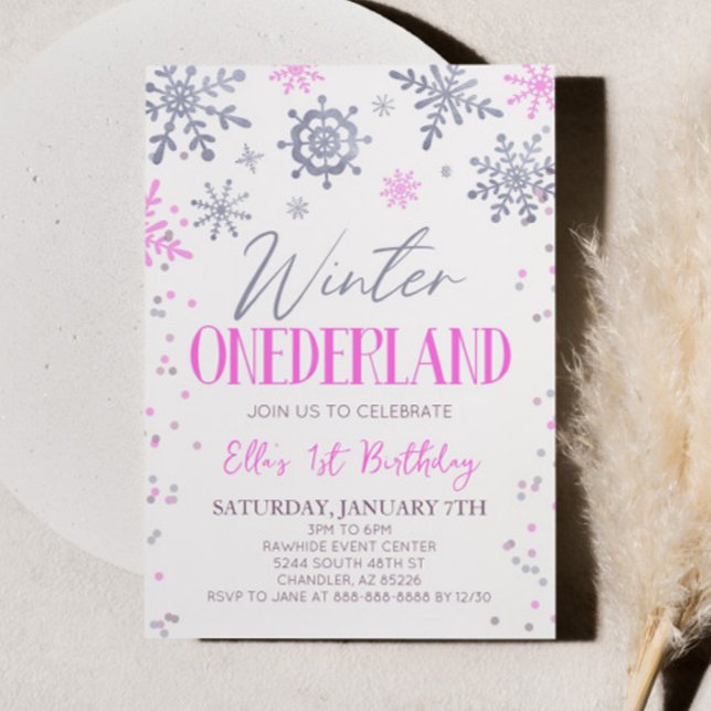 Invitación Invierno Onederland fiesta de cumpleaños de copas  (Subido por el creador)