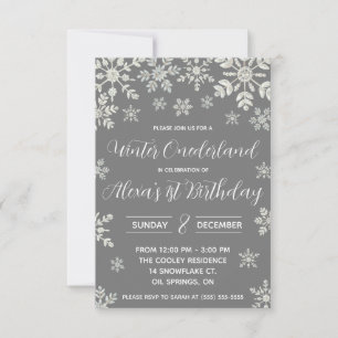 Invitación Invierno ONEderland, fiesta de cumpleaños del prim
