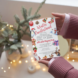 Invitación Invierno Onederland Navidad y Cumpleaños de Niño 