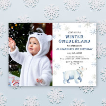 Invierno Onederland Oso Polar 1er Cumpleaños