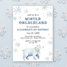 Invierno Onederland Oso Polar 1er Cumpleaños