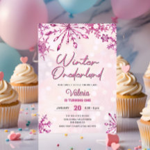 Invierno Onederland Pequeño Snowflake Primer cumpl