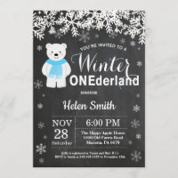 Invierno Onederland Polar Bear Boy Primer cumpleañ
