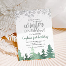 Invierno Onederland Primer Cumpleaños Copos de Nie