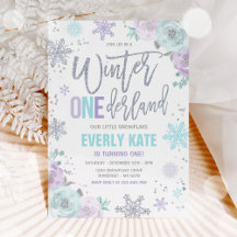 Invierno ONEderland Primer cumpleaños Silver Lilac