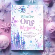 Invierno Onederland Snowflakes Castle Chica Birthd