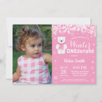 Invierno Oso Polar Chica Primer Cumpleaños