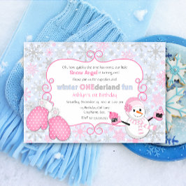Invitación Invierno personalizado One-derland Primer cumpleañ