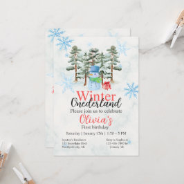 Invitación Invierno Primer cumpleaños de Onederland Prima de 