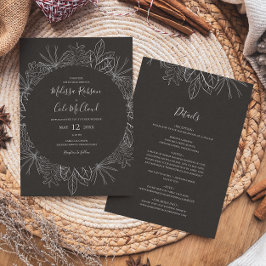 Invitación Invierno ruso | Carbón Todo En Un Boda